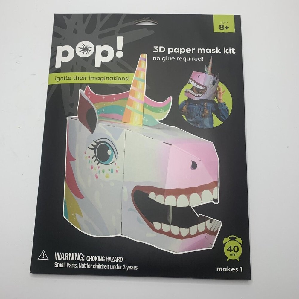 POP Jo-Anns Unicorn Head 3D Paper Mask Kit